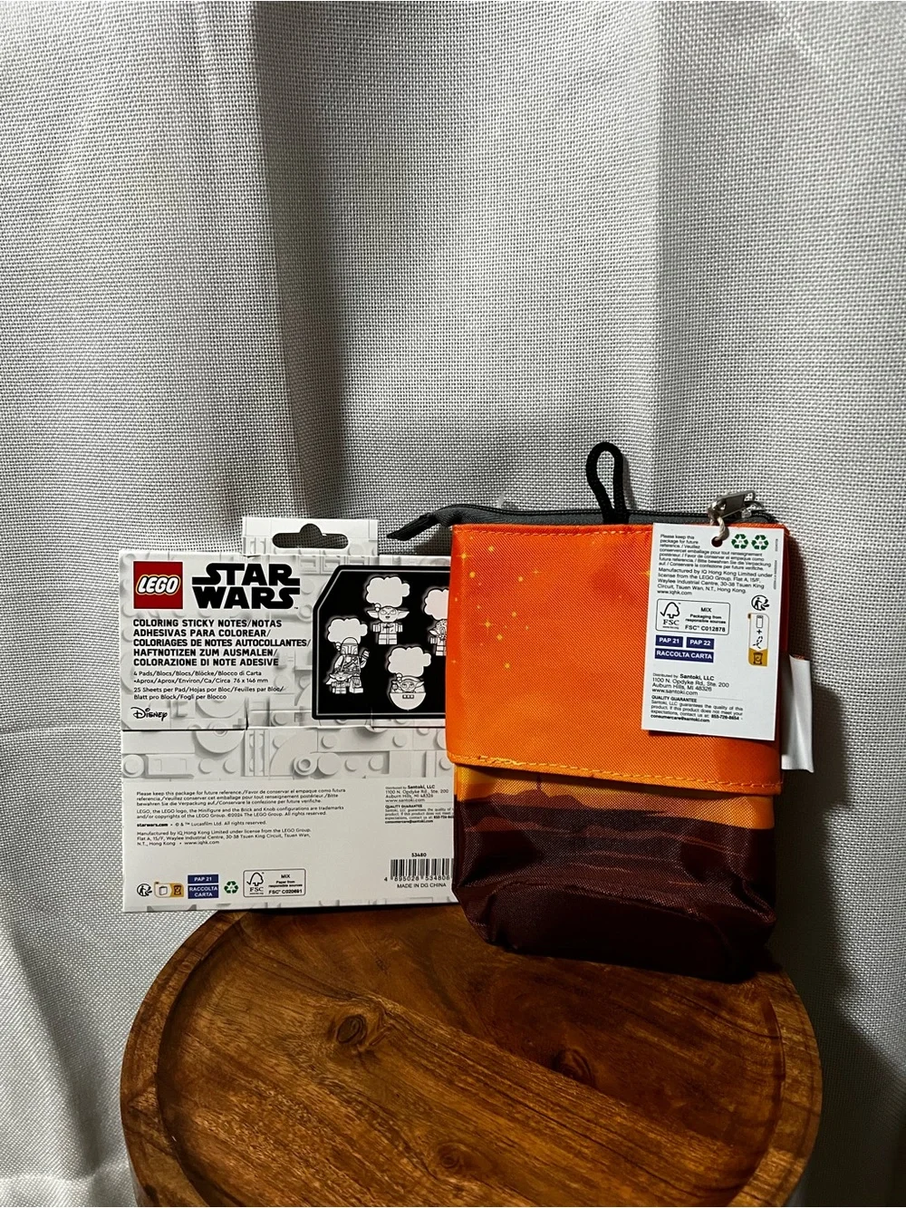 Lego Star Wars Mandalorian Coloring Sticky Notes & Pencil Case NWT